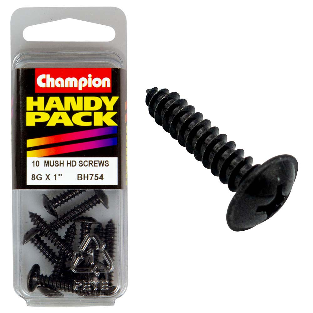 Champion 8G x 1in Washer Face S/Tap Black