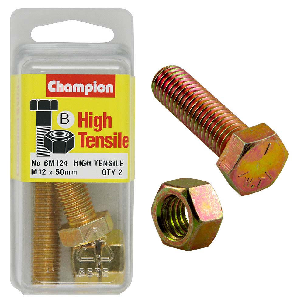 Champion 12 x 50 Set Screw & Nut (B) - GR8.8