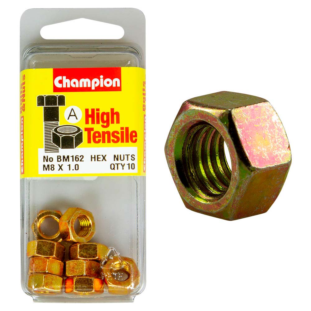 Champion M8 x 1.00  Hex Nut (A) - GR8.8