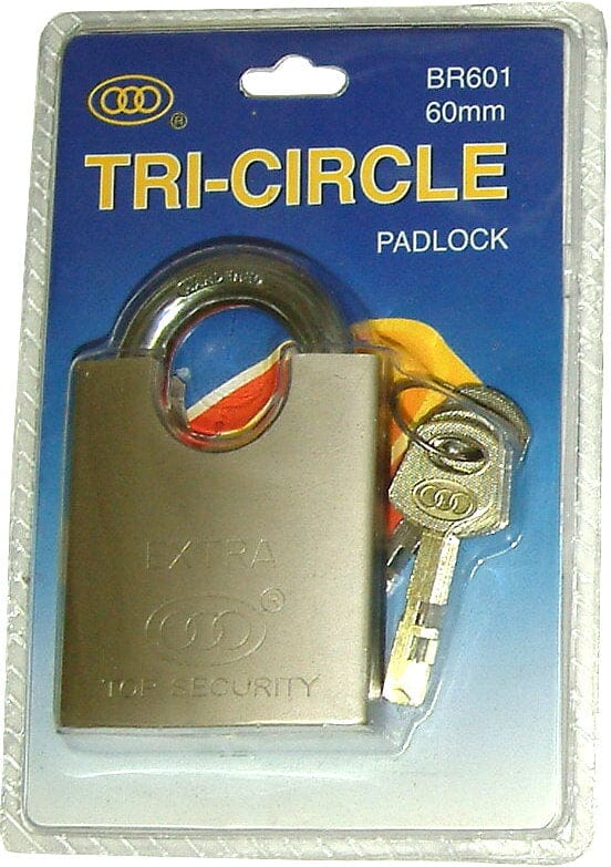 Tri-Circle Padlock - Top Security Stainless Steel #BR601 60mm