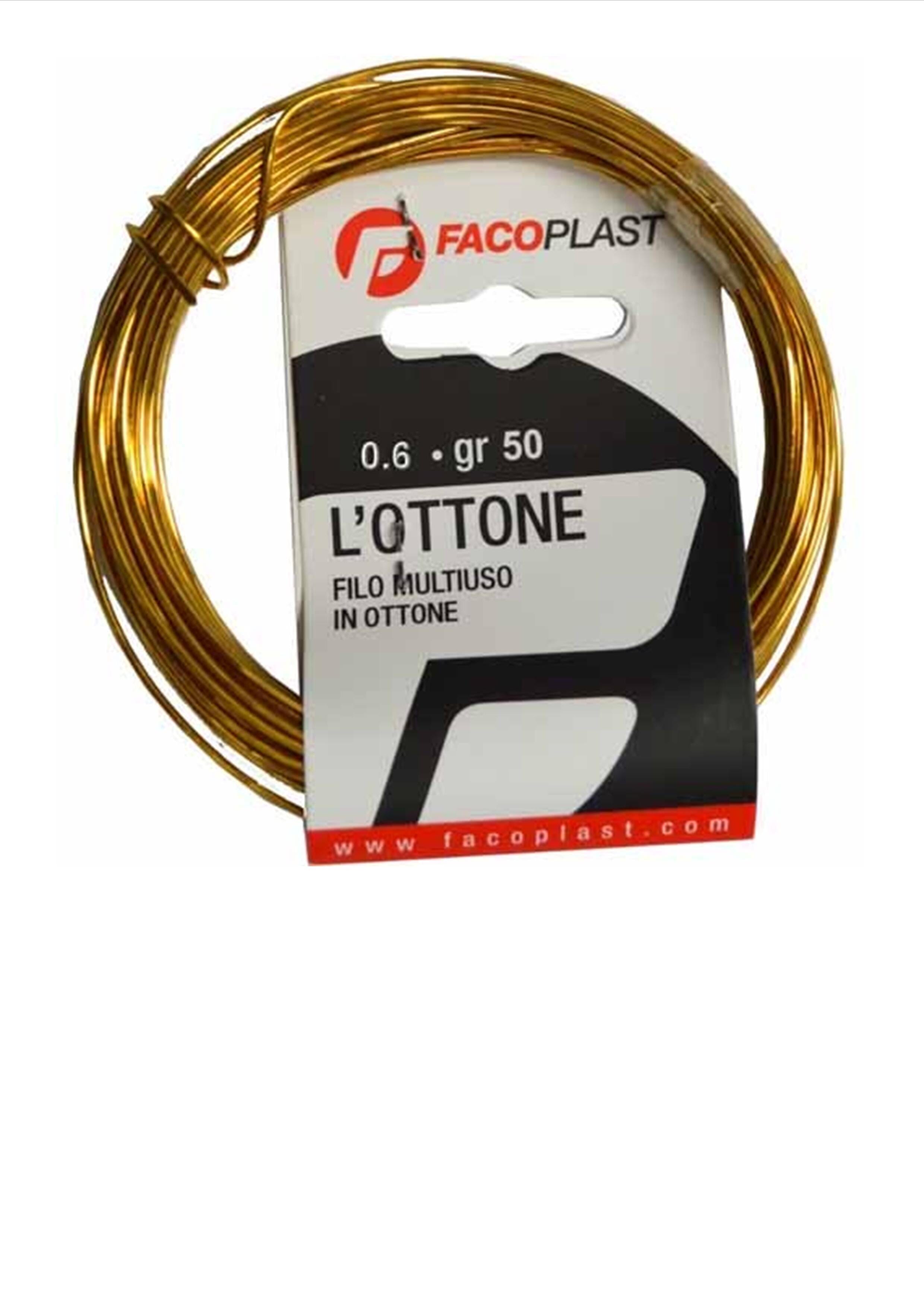 Faco Plast Binding Wire - Brass 50gm (20m) 0.6mm