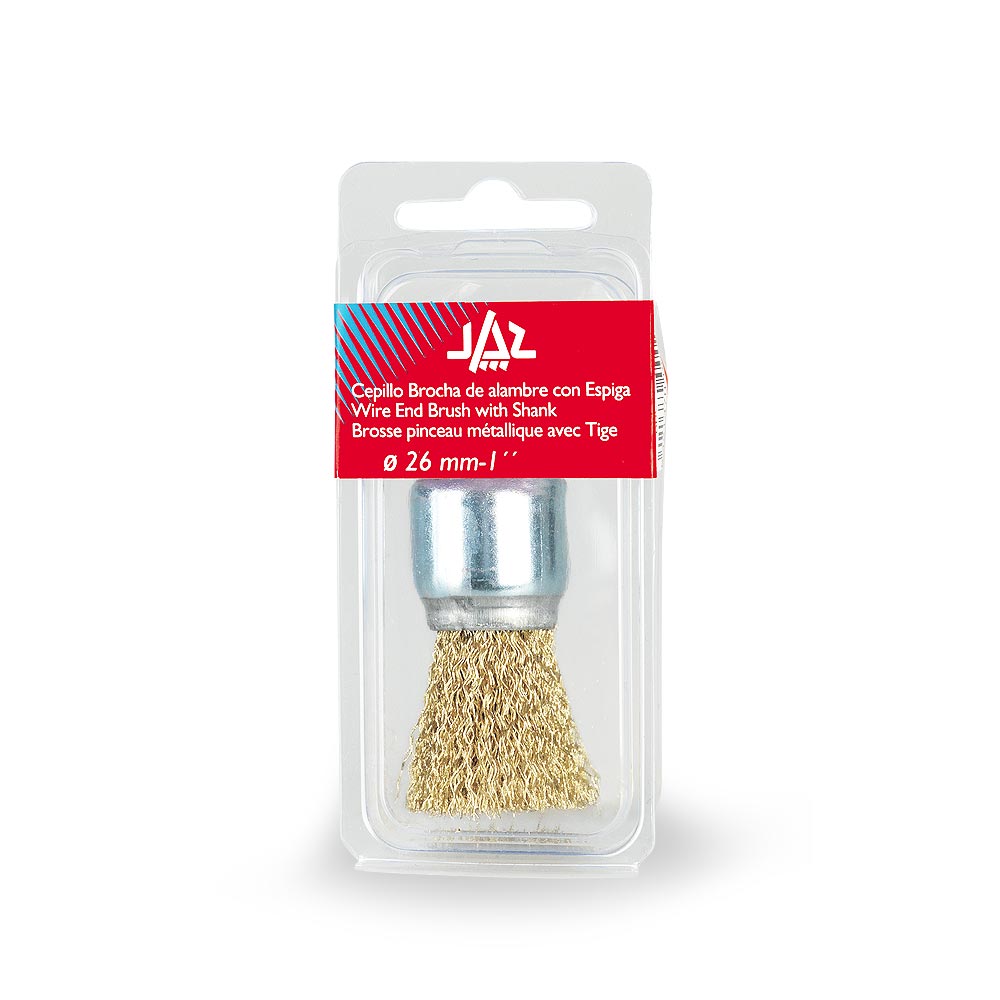 Jaz End Brush 26mm x 30mm x 0.3mm - 6mm Shank - Stainless Steel Loose (BRUE-2600S)