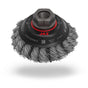 Jaz Bevelled Brush High Speed Twist Knot 100mm x 22mm x 0.5mm - M10 Multi Fit - Grey Steel (BRUH-100M)