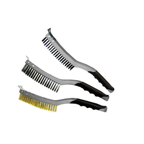AmPro Wire Hand Brush with Scraper 360mm S/Steel-Brushware-Tool Factory