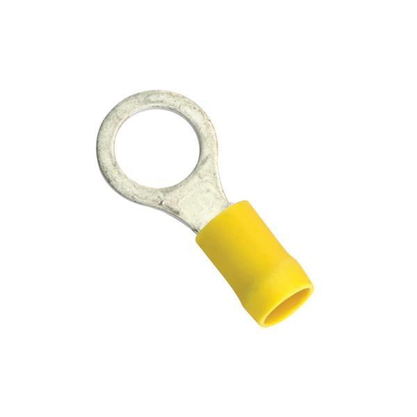 Champion 3/8In / 10Mm Yellow Ring Terminal - 100Pk | Auto Crimp Terminals - Ring-Automotive & Electrical Accessories-Tool Factory