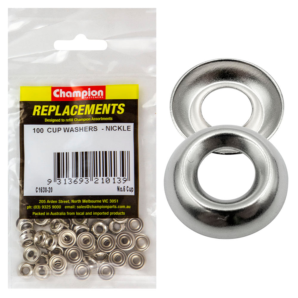 Champion 6G Cup Washer -100pk