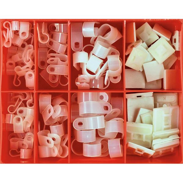 Champion 124Pc P-Clamp & Cable Tie Mounts Assortment | Assortments - Misc-Fasteners-Tool Factory