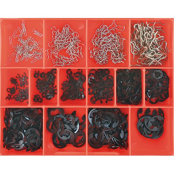 Champion 740Pc E-Clip+Retainer Clip Assortment | Assortments - Springs-Fasteners-Tool Factory