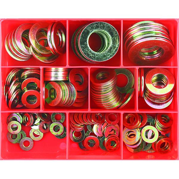 Champion 175Pc High Tensile Flat Washer Assortment (Zinc) | Assortments - Washers-Fasteners-Tool Factory