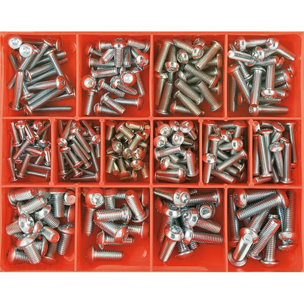 375Pc Torx Security Button Head Screw Assortment | Assortments - Security Screws-Fasteners-Tool Factory
