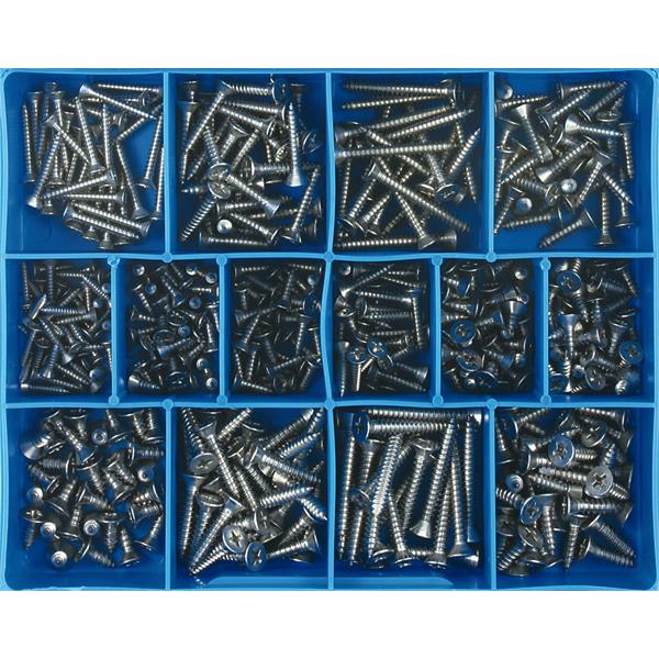 Champion 415Pc Self Tapping Screw Assortment Csk Ph 304/A2 | Assortments - Stainless Steel-Fasteners-Tool Factory