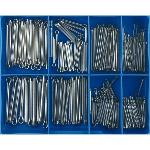 255Pc Stainless Split (Cotter) Pin Assortment | Assortments - Stainless Steel-Fasteners-Tool Factory