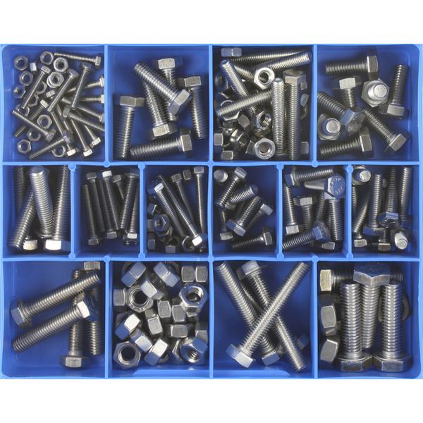 174Pc Stainless Metric (Iso) Set Screws & Nuts | Assortments - Stainless Steel-Fasteners-Tool Factory