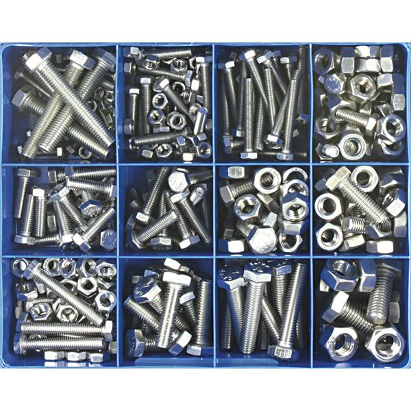 Champion 328Pc Metric Set Screw & Nut Assortment 316/A4 | Assortments - Stainless Steel-Fasteners-Tool Factory