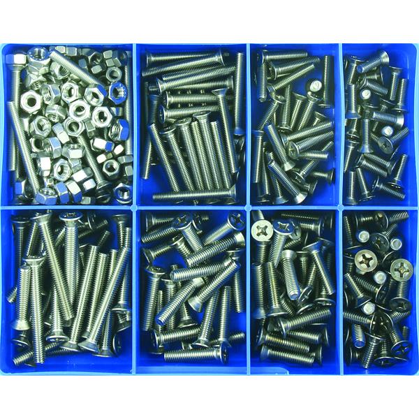 295Pc Mm Machine Screw Assortment Csk Hd 316/A4 | Assortments - Stainless Steel-Fasteners-Tool Factory