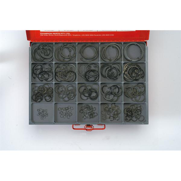 240Pc Master External Circlip Assortment -Imperial | Master Kits - Circlips-Fasteners-Tool Factory