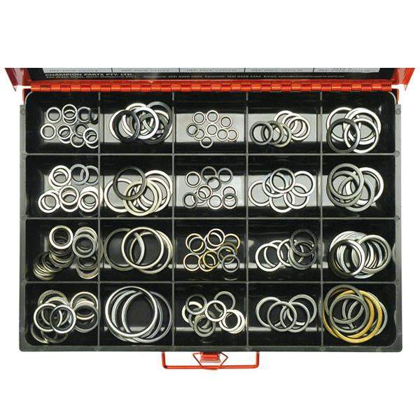 173Pc Bonded Seal (Dowty) Washer Assortment | Master Kits - Washers-Fasteners-Tool Factory