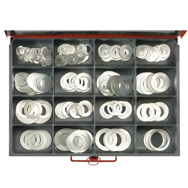 466Pc Master Steel Shim Washer Assortment -0.006In | Master Kits - Washers-Fasteners-Tool Factory