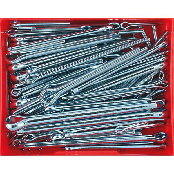 93Pc Split Pin (Cotter) Assortment -Lrg Sizes Zinc | Assortments - Split (Cotter) Pins-Fasteners-Tool Factory