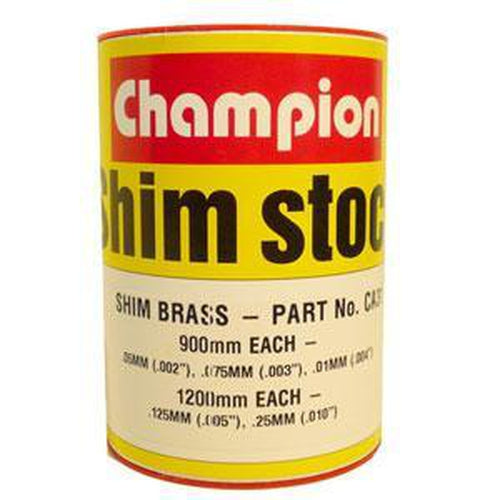 Champion Brass Shim Assortment 60Mm Wide Roll (5 Sizes) | Assortments - Shim Stock-Fasteners-Tool Factory