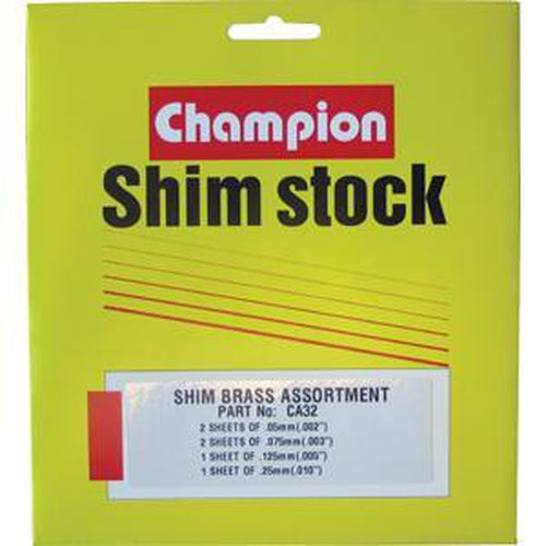 Brass Shim Assortment 150Mm X 150Mm (4 Sizes) | Assortments - Shim Stock-Fasteners-Tool Factory