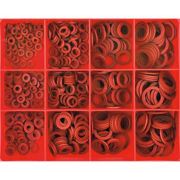 405Pc 1/16In Red Fibre Washer Assortment | Assortments - Washers-Fasteners-Tool Factory