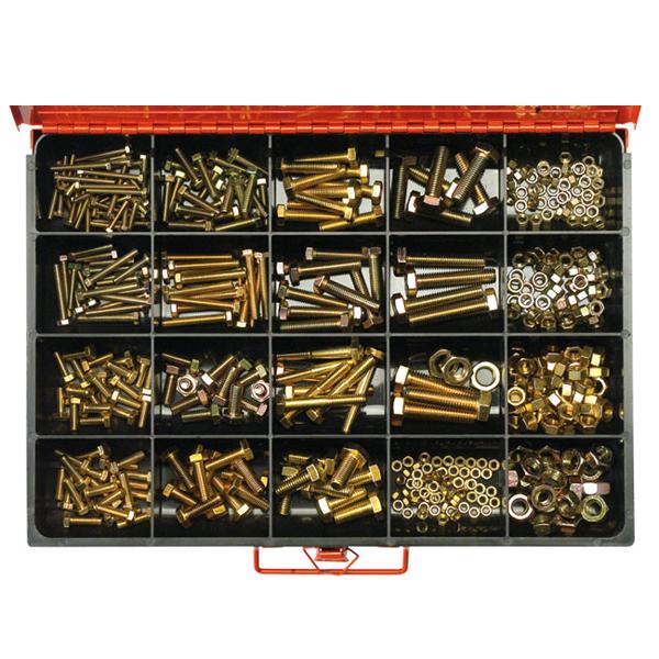 431Pc Mm Bolts, Set Screws & Nut Assort H/T Gr8.8 | Master Kits - Bolts, Set Screws & Nuts-Fasteners-Tool Factory