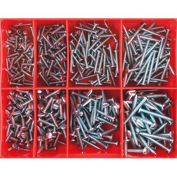 Champion 400Pc Slotted Self Tapping Screw Assortment | Assortments - Pan Head Screws S/T-Fasteners-Tool Factory
