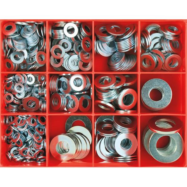 Champion 695Pc Flat Steel Washer Assortment | Assortments - Washers-Fasteners-Tool Factory
