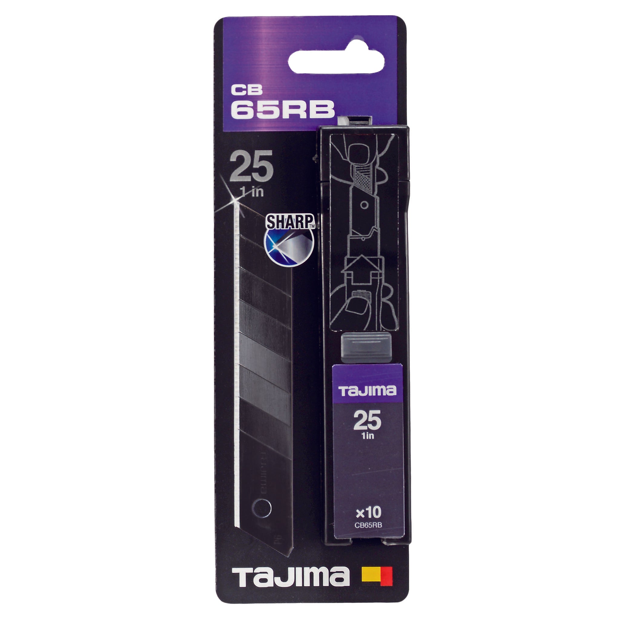 Tajima Blades CB65RB 10/Pkt RAZAR BLACK