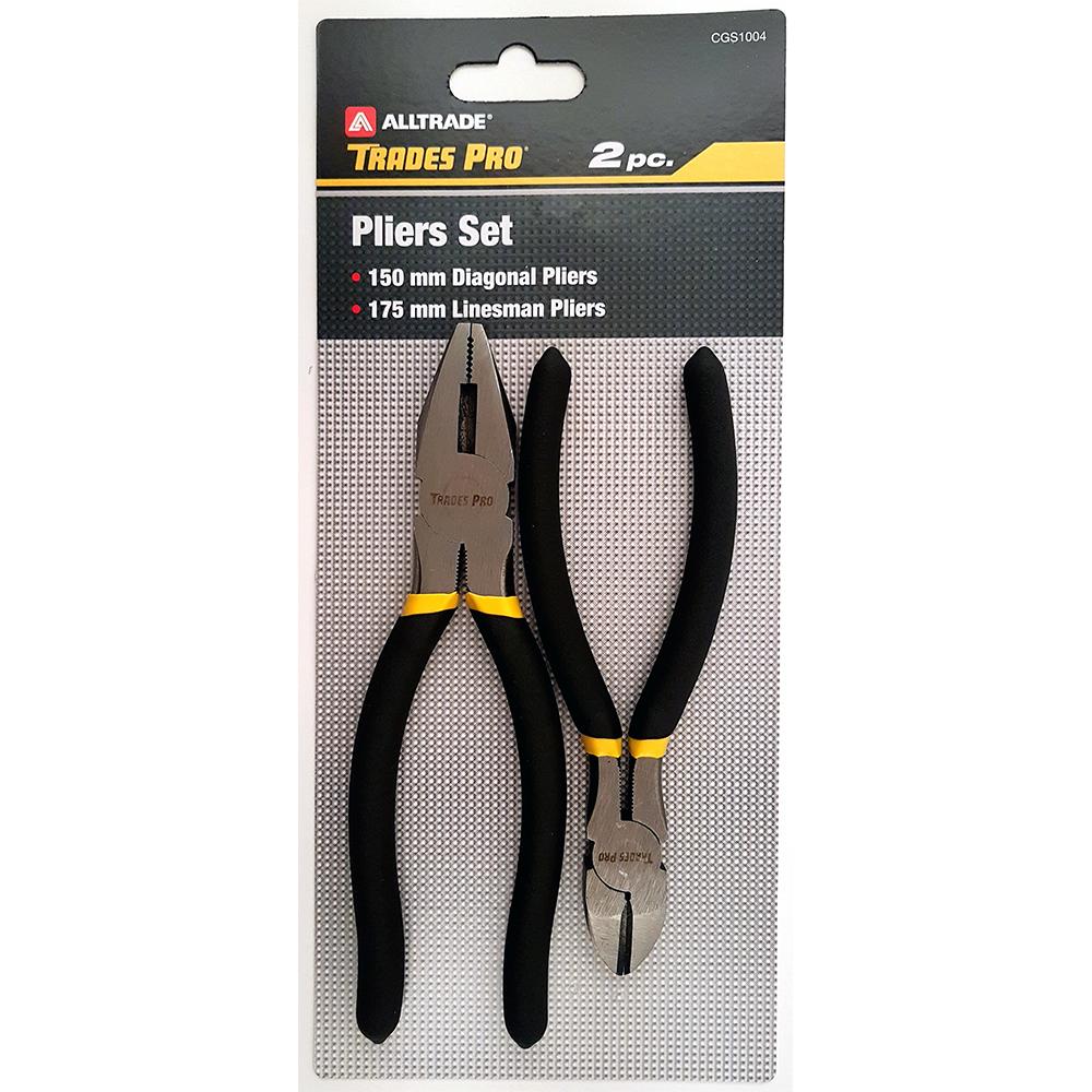 Trades Pro 2pc Pack 150mm/6" Diagonal & 175mm/7" Linesman Pliers