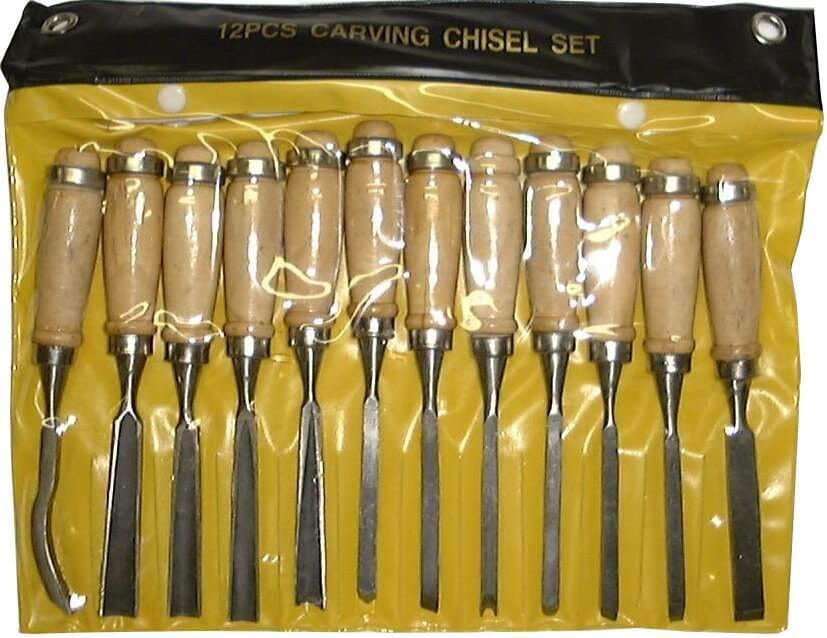 Xcel Carving Chisel Set in Roll 12-pce