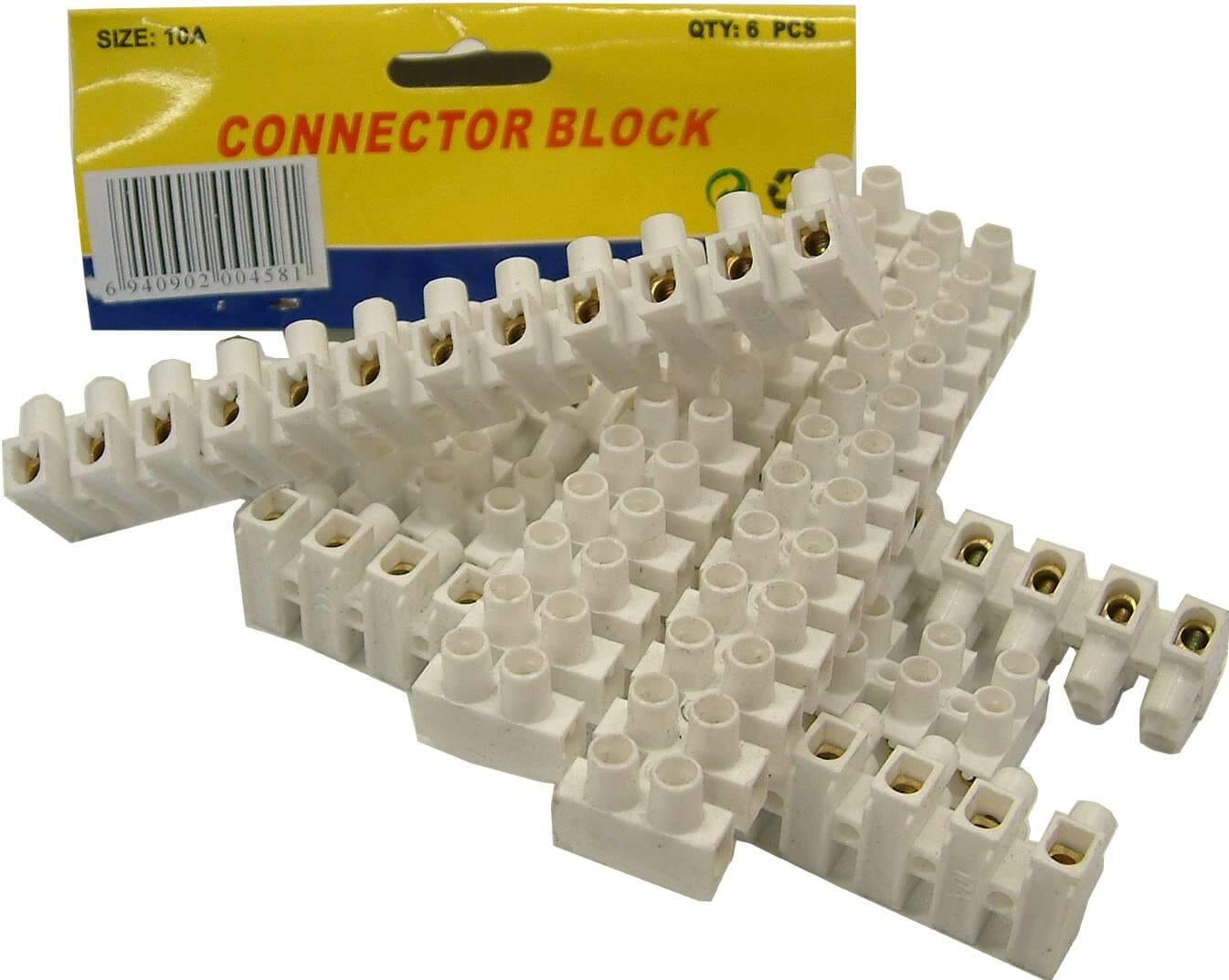 Xlectric Electrical Connector Blocks 6-pce 10A