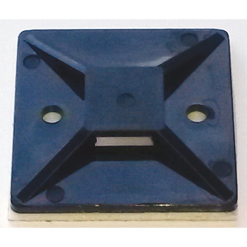 Isl 40X40Mm Cable Tie Mounting Base - Black - 100Pk | Mounting Bases-Cable Ties-Tool Factory