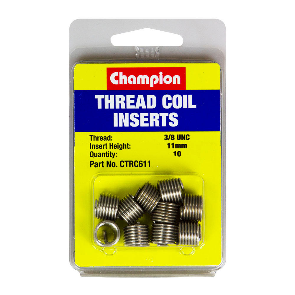 Champion 3/8in UNC x 11mm Thread Insert Refills -10pk