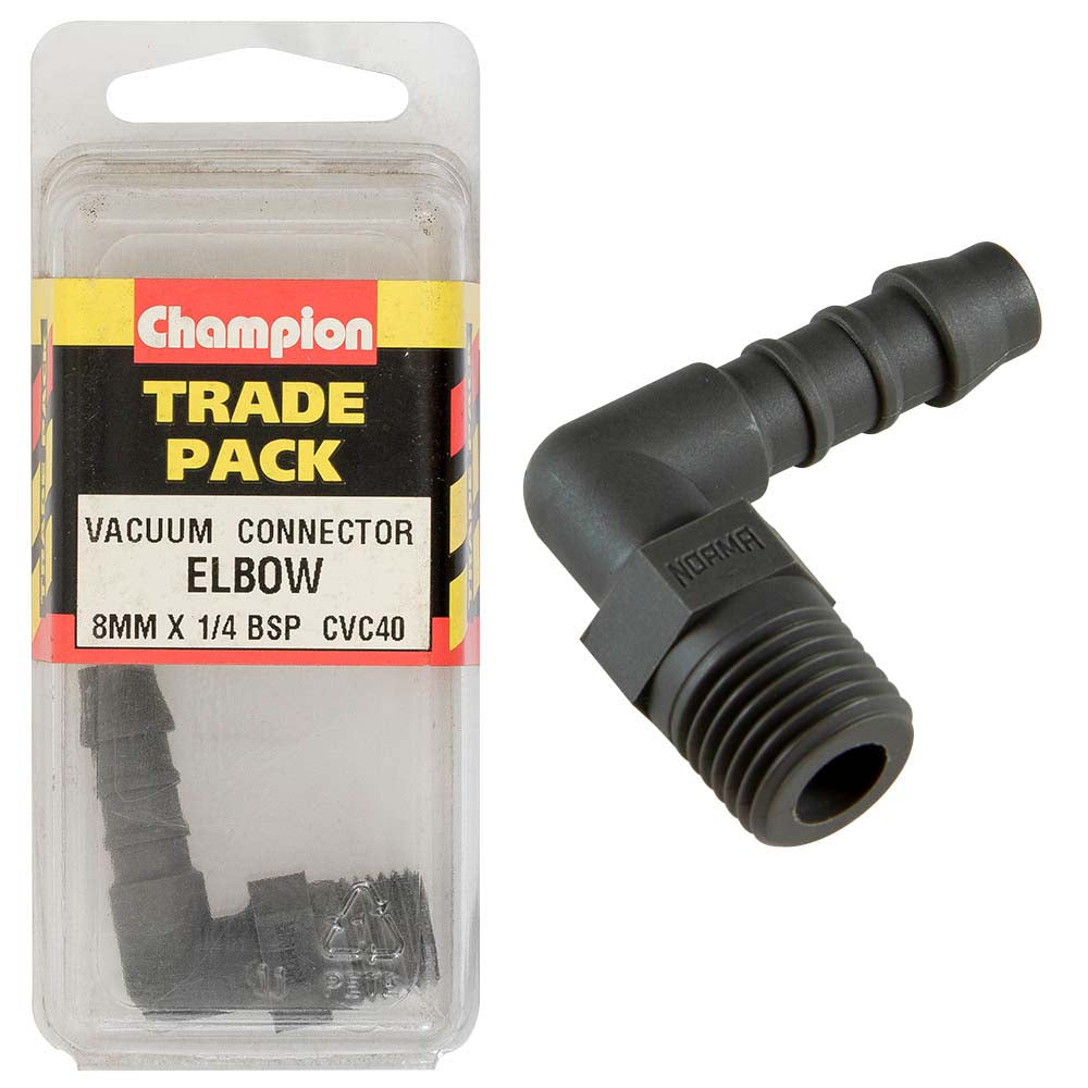 Champion Vacuum Hose - Elbow 8mm x 1/4in BSP