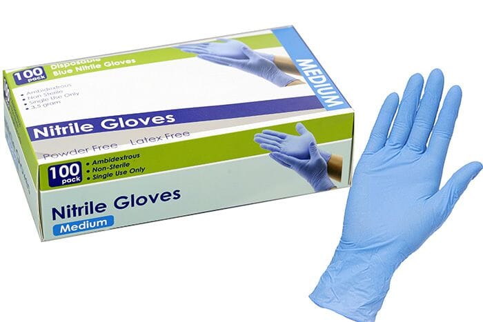 Redback Disposable Gloves Nitrile 100-Pack Medium