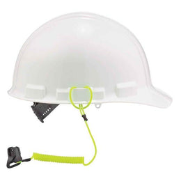 Ergodyne Coil Hard Hat Lanyard W/Clamp 0.9Kg | Lanyards (Tethering)-Tool Tethering System-Tool Factory