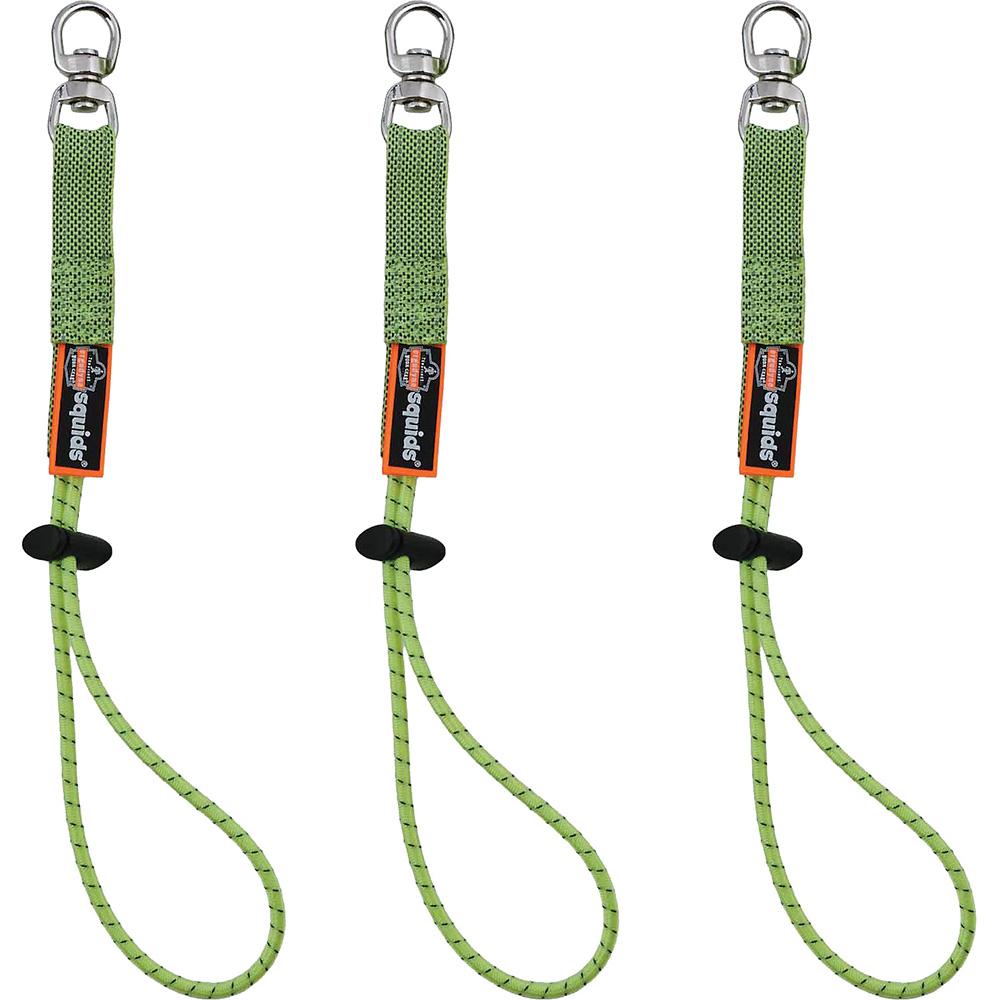 Ergodyne Elastic Tool Tail 280Mm W/Swivel 4.5Kg 3Pc | Connectors (Trapping)-Tool Tethering System-Tool Factory