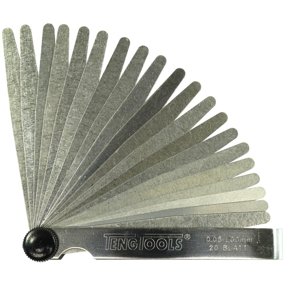 Teng 20 Blade Feeler Gauge 0.05-1.00 X 100Mm | Scribes/Marking - Feeler Gauges-Measuring Tools-Tool Factory