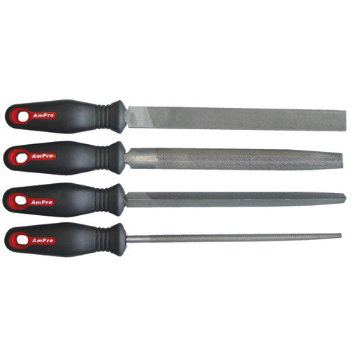 AmPro File Set 4pc 200mm-Hand Tools-Tool Factory