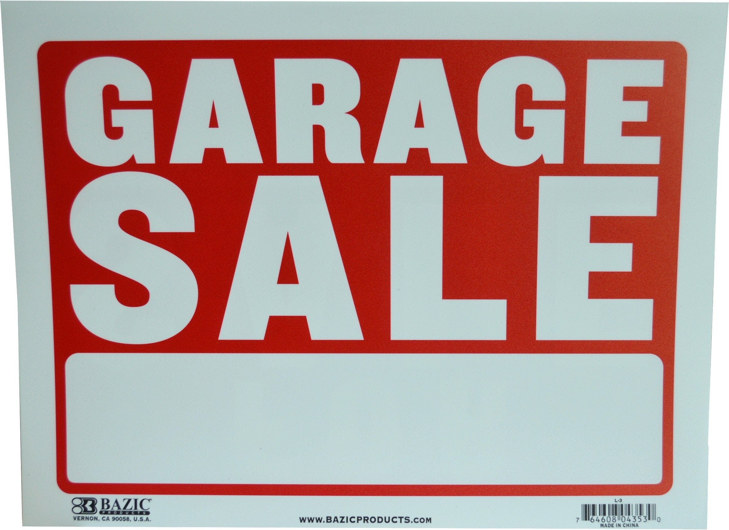 Redback Garage Sale Sign - Plastic 300mm x 400mm