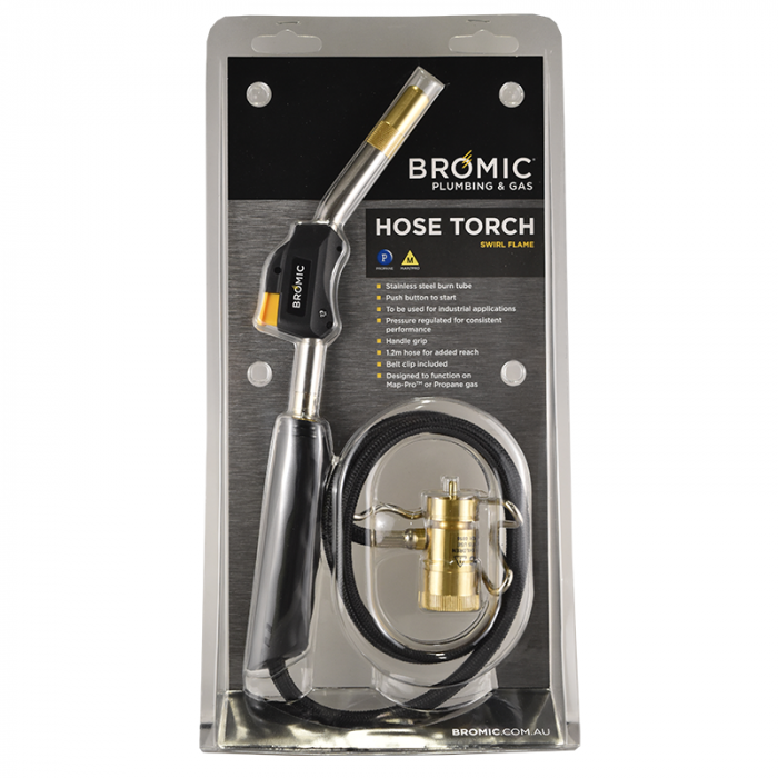 Bromic 1.2m Gas Hose and Torch (Map-Pro/Propane)