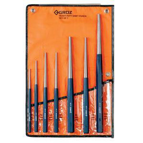 Groz Drift Punch Set 7Pc Hd | Punches & Chisels - Sets-Hand Tools-Tool Factory