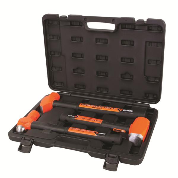 Groz 3Pc Indestructible Handle Hammer Kit (1) | Striking Tools-Hand Tools-Tool Factory