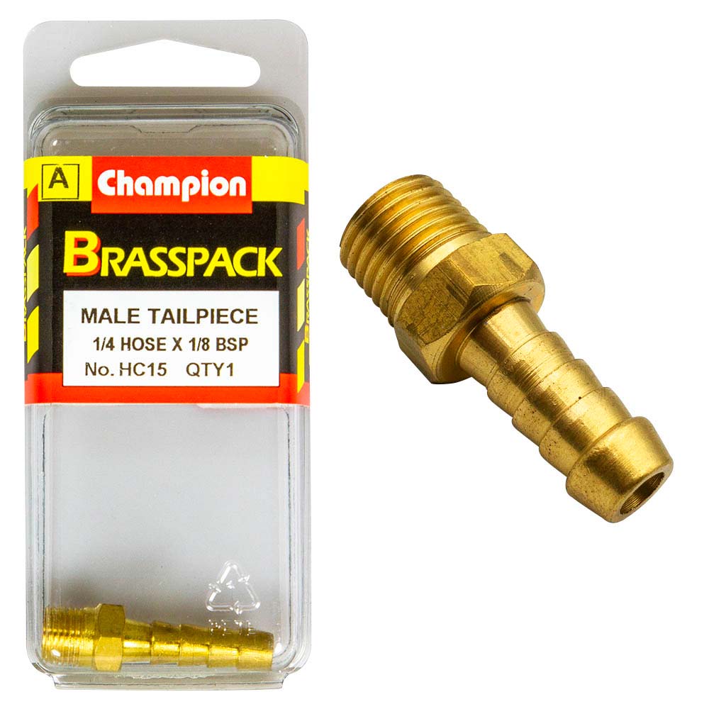Champion Brass 1/4in x 1/8in Male Hose Barb