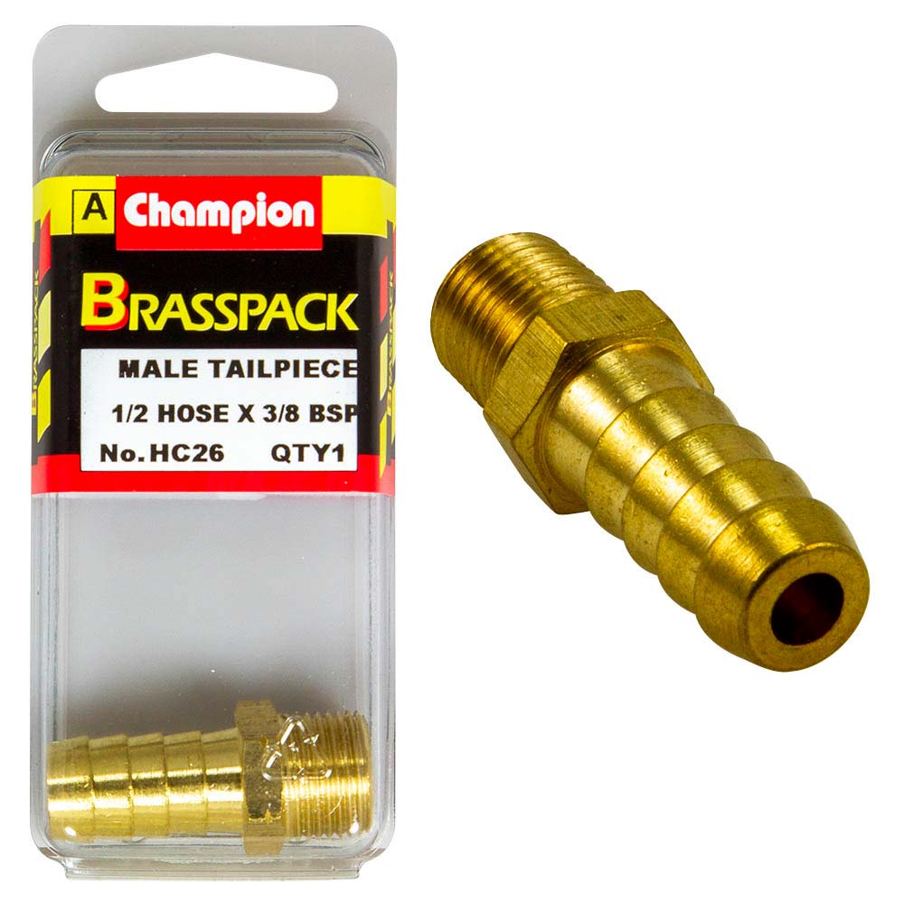 Champion Brass 1/2in x 3/8in Male Hose Barb