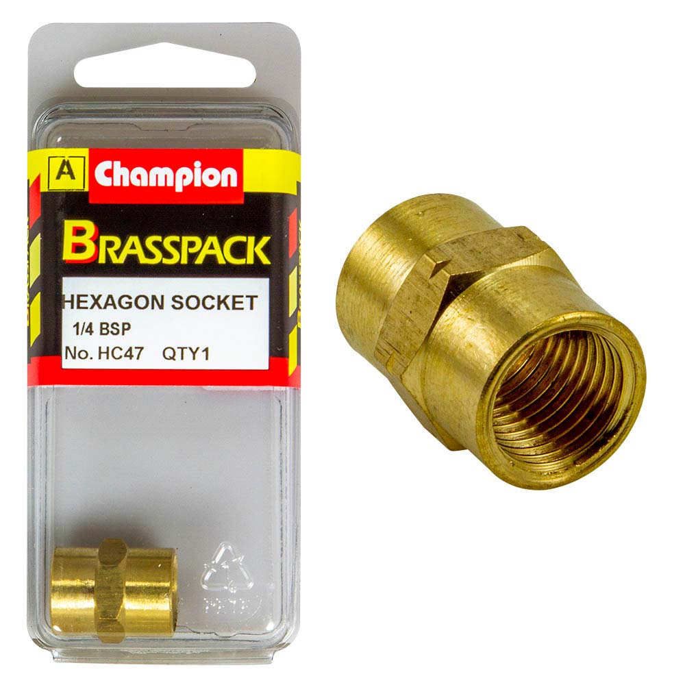 Champion Brass 1/4in Hex Socket