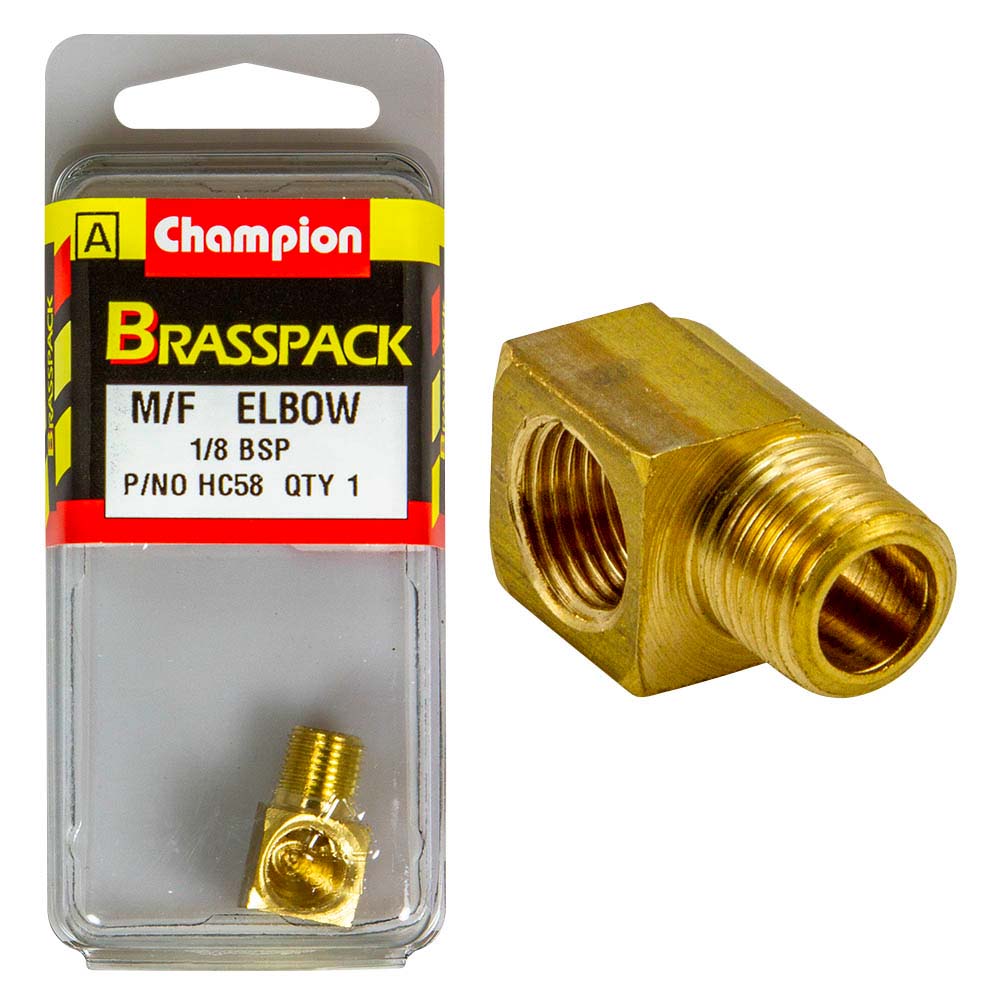 Champion Brass 1/8in BSP F/M Elbow