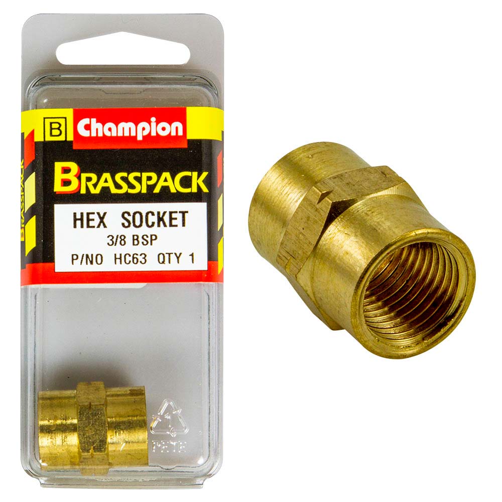 Champion Brass 3/8in BSP Hex Socket